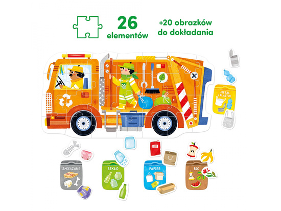 CzuCzu Moto puzzle Garbage truck 26 pieces 2+ ZA6104