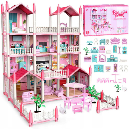 Doll house + furniture 222 pcs. ZA4456