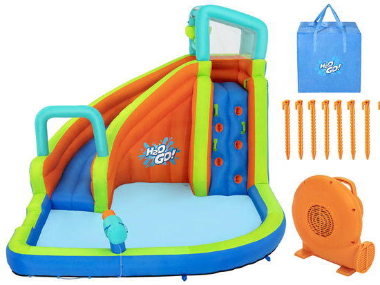 Bestway Wodny PLAC ZABAW H2O Go 365x320x270cm zjeżdżalnia i wyrzutnia 53408