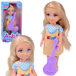 Ankiki Doll with Guitar - a charming little musical doll 14 cm ZA6008