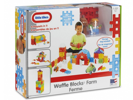 Little Tikes Kreatywne Wafle FARMA klocki konstrukcyjne 80el  ZA5113