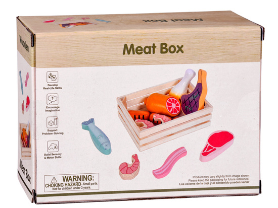 Wooden COLD CUTS BOX - a set of toy meats for children ZA5942