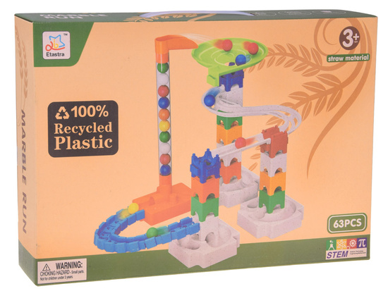 63-piece marble run, marble run, marble slide ZA5980