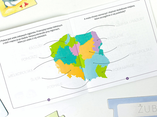 Kapitan Nauka Zestaw edukacyjny. Poznaję Polskę. Książka + puzzle do pisania KS1220