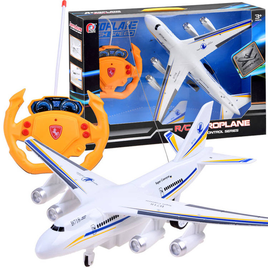 The remote-controlled plane operates on the RC0574