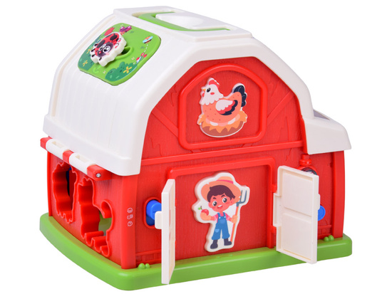 Interactive educational house farm blocks animal sounds sorter ZA5956