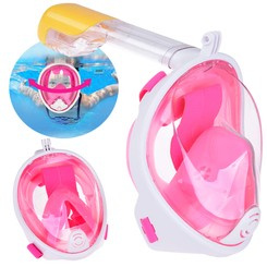 Pink mask with a snorkel for diving and snorkeling S/M SP0762 RO