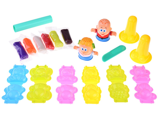 Creative set of plasticine, 6 colors, animals, molds ZA4651