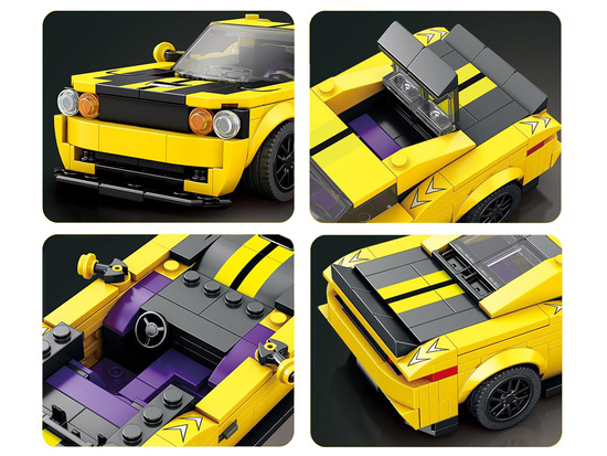 Technical blocks 319-pieces + stickers Yellow Sports Car ZA5260