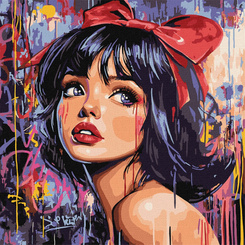 Painting by numbers 40 x 40 cm KHO8601 Modern Snow White AP0101