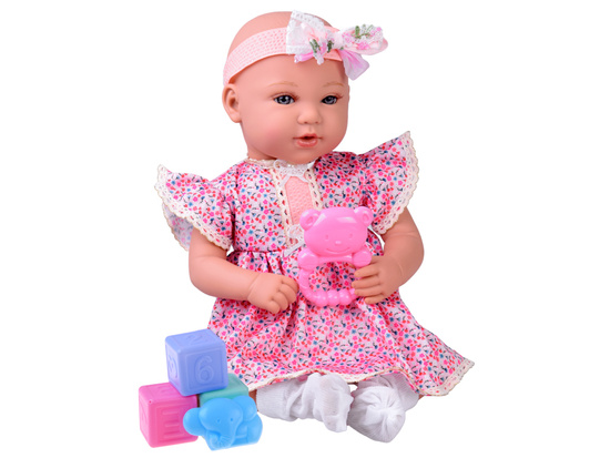 Interactive BOBAS doll 46cm - in a lilac dress + accessories ZA5834