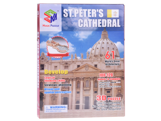 3D Puzzle St. Peter's Basilica Vatican 61 pcs spatial puzzle ZA1578