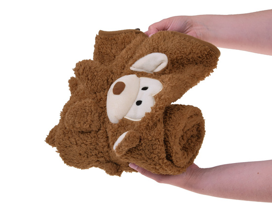 Soft blanket - cuddly 2in1 MONKEY in mocha mouse color ZA0724