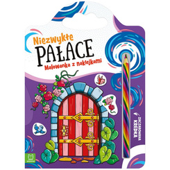 Aksjomat Niezwykłe pałace. Malowanka z naklejkami. Zaczarowana kredka KS1113