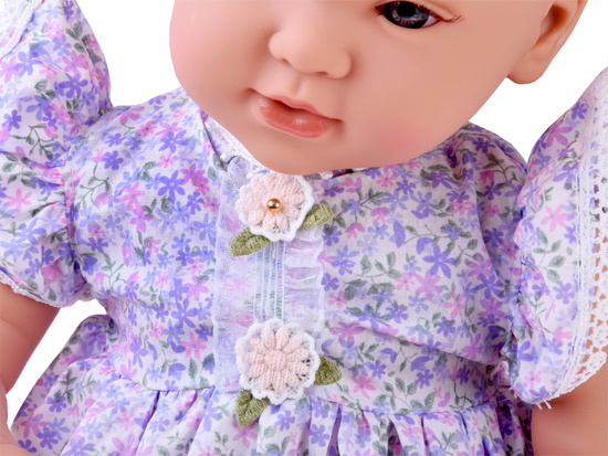 Interactive BOBAS doll 46cm - in a lilac dress + accessories ZA5834