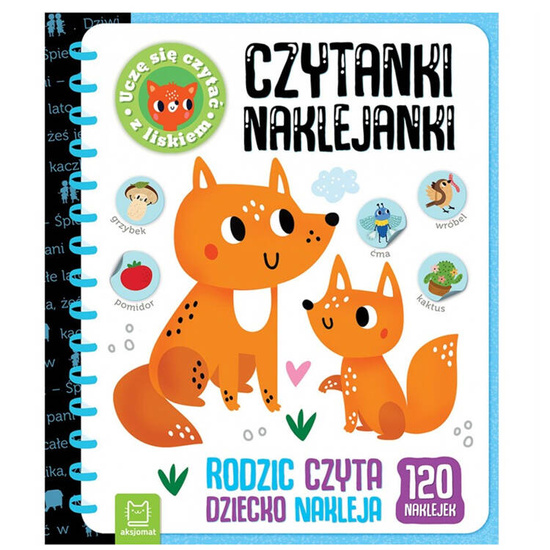 Aksjomat Czytanki-naklejanki Uczę się czytać z liskiem 120 naklejek KS0904