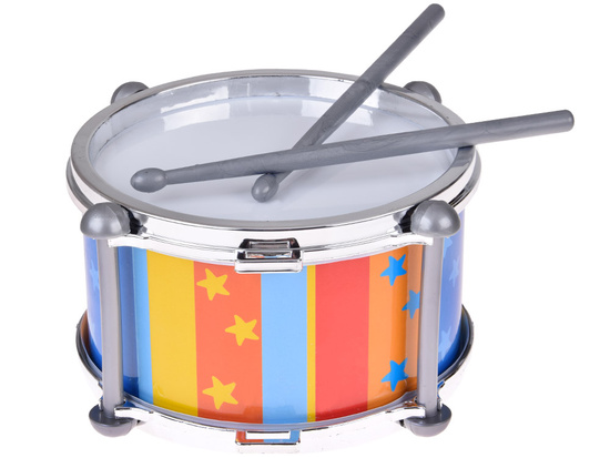 Colorful drum for a drummer, 2 sticks + strap, diameter 18 cm IN0181