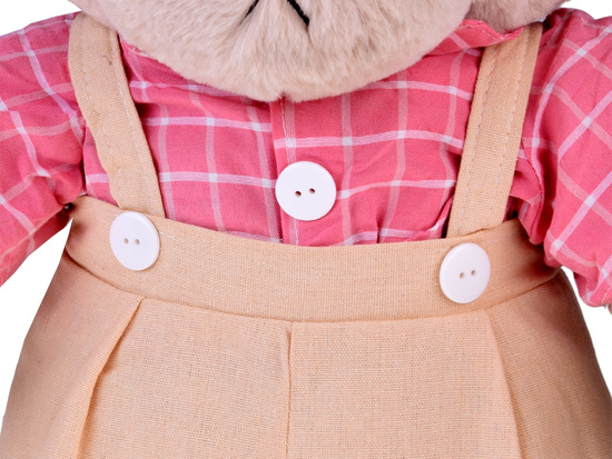 Teddy bear - beige Filip 58cm in pink VINTAGE shirt ZA5923 A