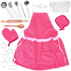Apron set cap accessories 18 pieces ZA4420