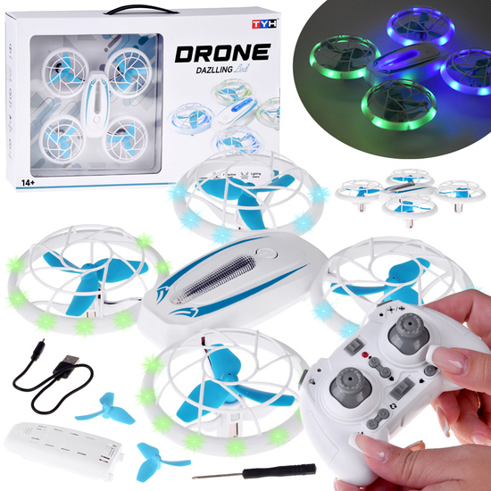 Quadcopter Led Dron efektowne Oświetlenie Super Akrobacje + pilot  RC0737