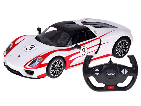 Rastar remote-controlled car Porsche 918 Spyder 1:14 remote control with lights RC0711