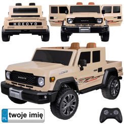 Duże auto  PICKUP na akumulator elektryczne dla dzieci 2os 4x4 paka PA0329