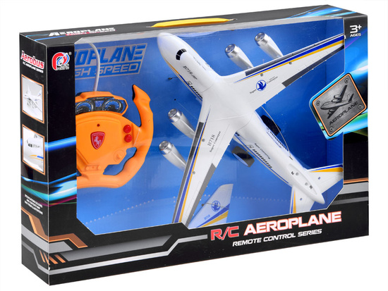 The remote-controlled plane operates on the RC0574