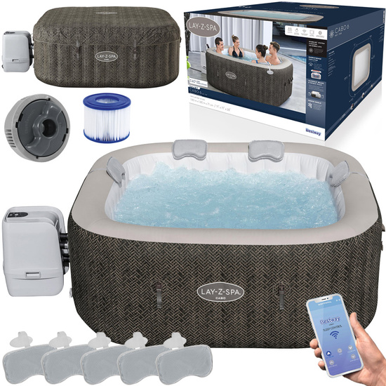 Bestway Lay-Z-Spa Cabo HydrotJet 6 hydromasaż 4-6os WiFi aplikacja 6001R