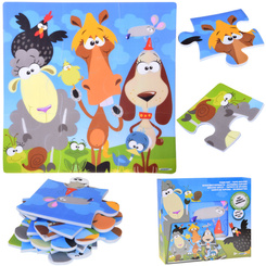 Foam puzzle ANIMALS Colorful mat for babies 90x90cm ZA3151