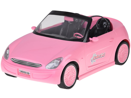 Zdalnie Sterowany Samochód Różowy Cabrio Duże Auto ze Światłami RC0713