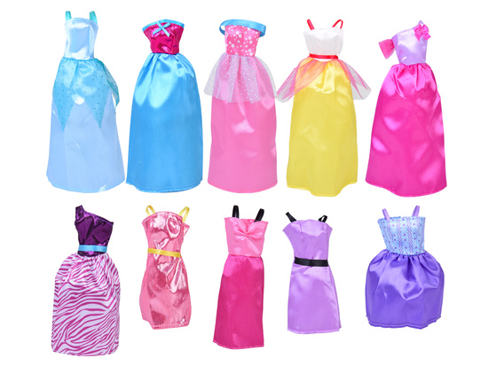Anlily MODEL Doll + large set of 11 princess dresses and accessories ZA5695