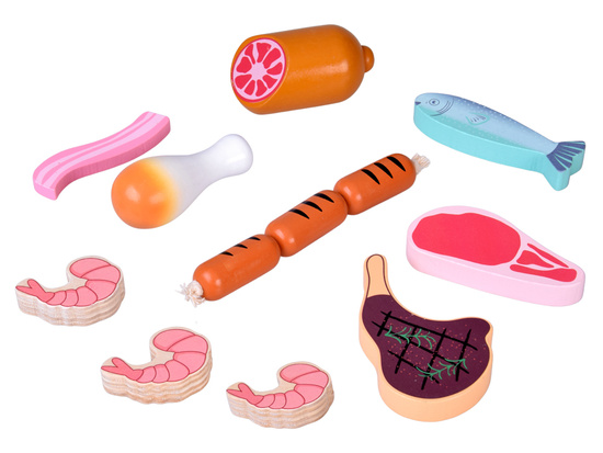 Wooden COLD CUTS BOX - a set of toy meats for children ZA5942