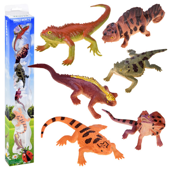 Lizard reptiles Set of lizards 6 pcs ZA4189