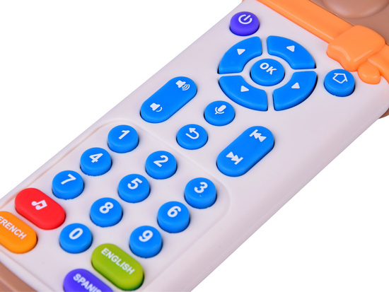 Interactive remote control - 2-in-1 TEDDY BEAR teether for children + funny sounds ZA6017