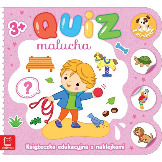 Aksjomat Quiz malucha z naklejkami z pieskiem 3-4 lata KS0871