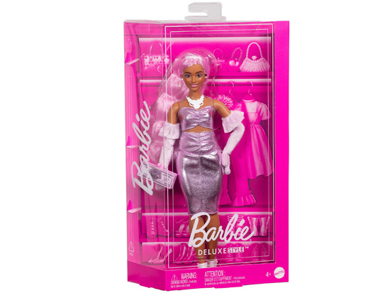Mattel Barbie Deluxe Style Pink Fashion Doll in Dress ZA6030
