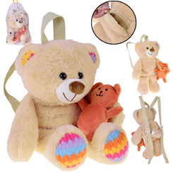 Adorable Teddy Bear Backpack – Plush Backpack with Adjustable Straps ZA5683