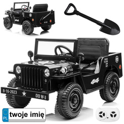 Wojskowe Auto na akumulator Willys  + pilot PA0263