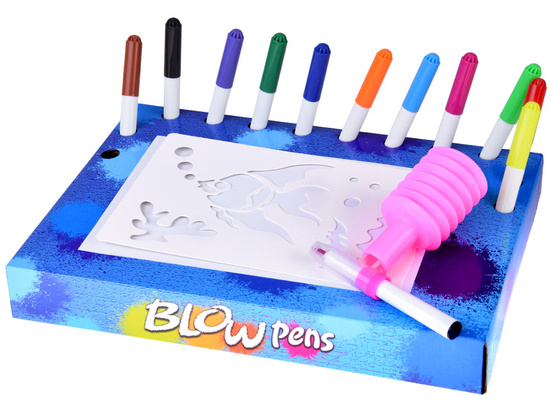 AIRBRUSH Creative Art Set - Painting Pump, Markers and Stencils ZA5710