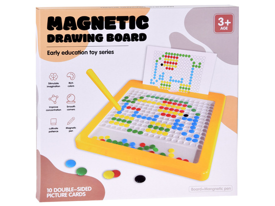 Educational magnetic board with pins for arranging ZA4738