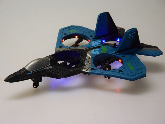 Remote Controlled Fighter Drone Raptor Light Quadcopter RC0726 NI