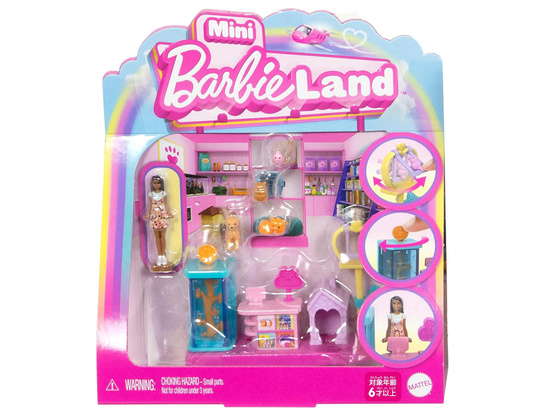Mattel Mini Barbie Land Veterinarian Doll + Pets and Accessories ZA6041 A