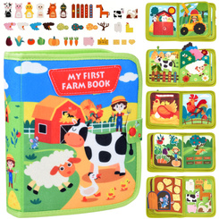 Felt manipulation book FARMA windows Velcro stickers ZA6025