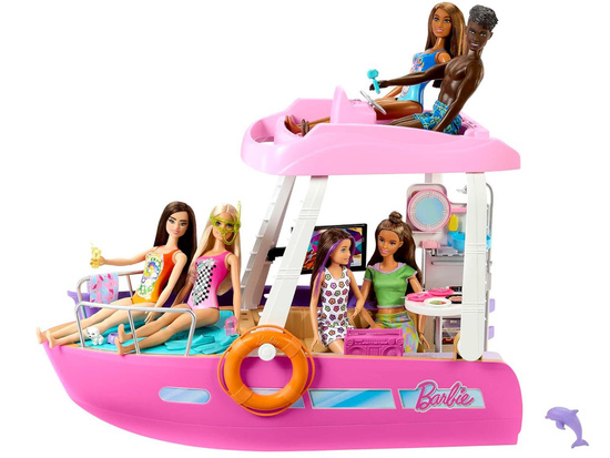 Mattel Barbie Motorboat for dolls with INTERIOR TRANSFORMATION + accessories ZA6042