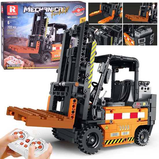 Construction blocks Remote-controlled FORKLIFT, mobile, 722 pieces, ZA5796