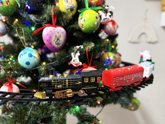 Interactive CHRISTMAS TRAIN for the Christmas tree + music and lights ZA5905