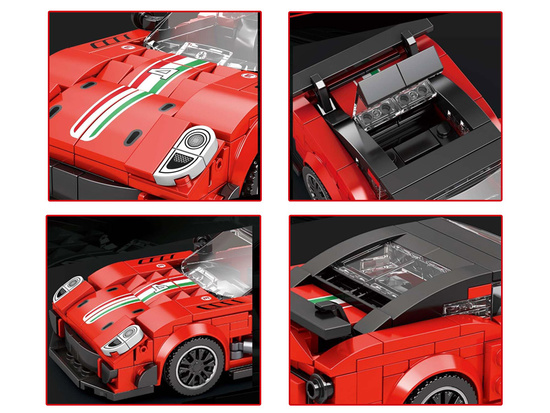 Technical blocks Supersport car RED spoiler 413 pieces ZA5261