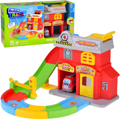 Set of car garage with driveway FIRE BRIGADE + fire truck ZA5691