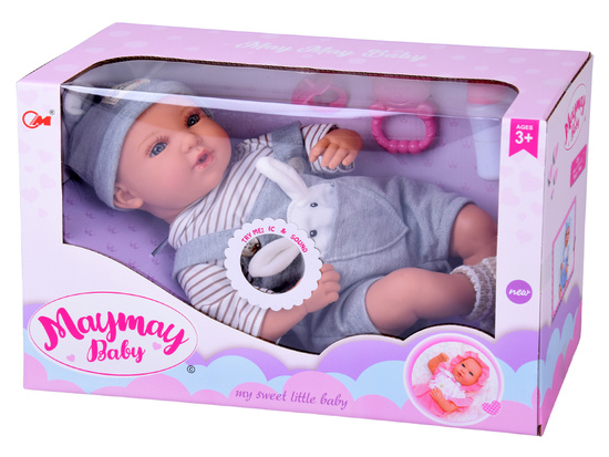 Interactive BOBAS doll 46cm - in blue shorts + accessories ZA5835