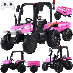 Duży Traktor z przyczepą 4x4+ pilot światło PA0266